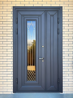 Полуторная дверь со стеклопакетом Полуторная дверь со стеклопакетом